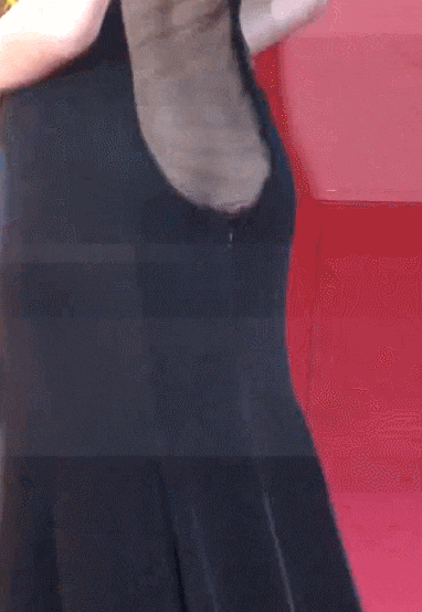 韩国黑丝美女露背长裙礼服性感诱惑动态图gif动态gif搞笑图片