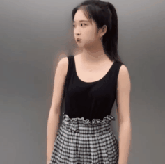 清纯高马尾辫美女网红卖萌跳舞GIF动态图gif动态gif搞笑图片