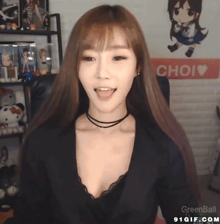 清纯性感美女主播卖萌吐舌头GIF动图gif动态gif搞笑图片