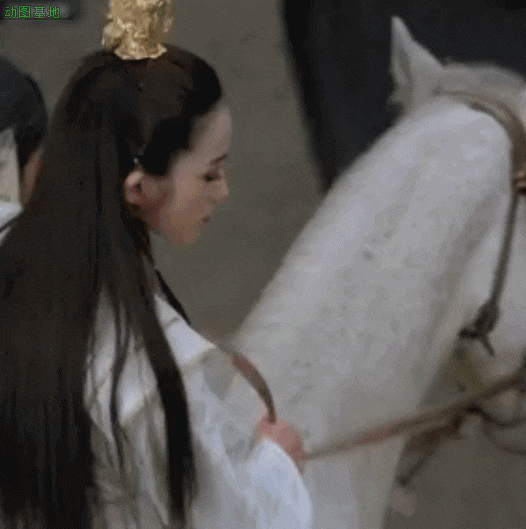 极品古装美女骑马回眸一笑GIF动态图gif动态gif搞笑图片