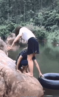 这种入水方式我给满分gif动态gif搞笑图片