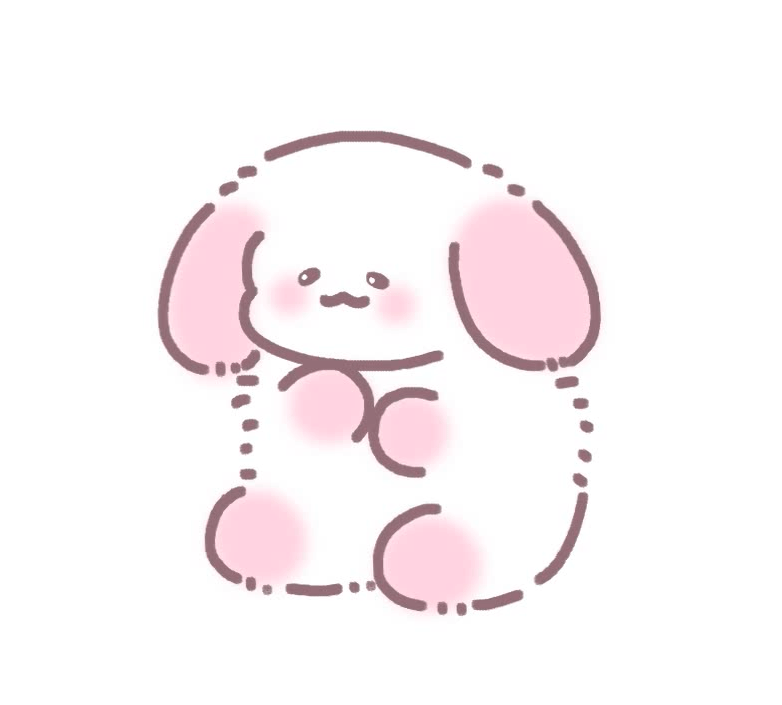 超级可爱的小粉兔表情包简笔画gif搞笑图片