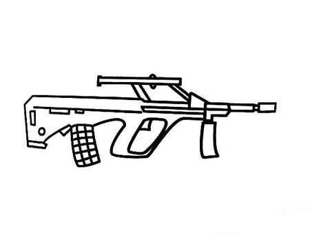 捡到一把Aug简笔画gif搞笑图片