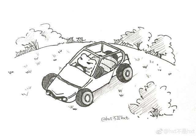 绝地求生中的碰碰车简笔画gif搞笑图片