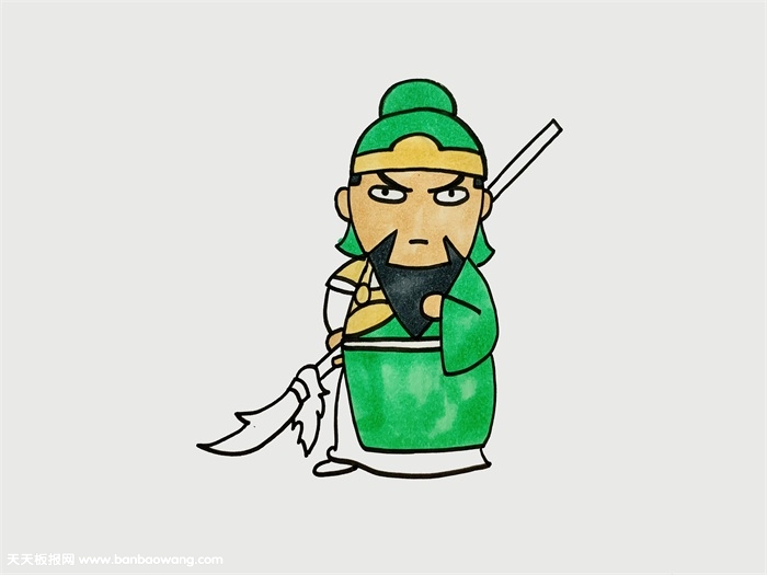 关羽简笔画gif搞笑图片