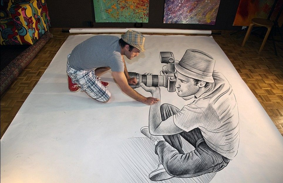 艺术的真谛，就是把死的画成活的简笔画gif搞笑图片