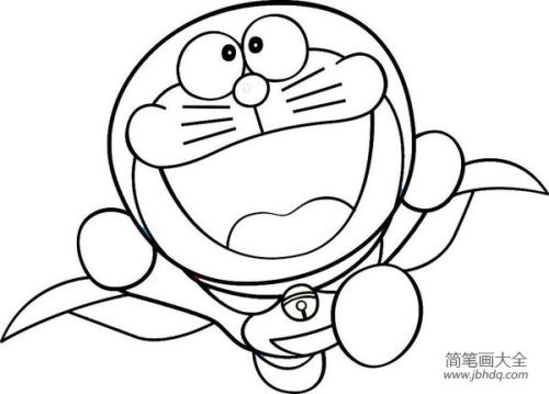 酷酷的哆啦A梦，简笔画简笔画gif搞笑图片