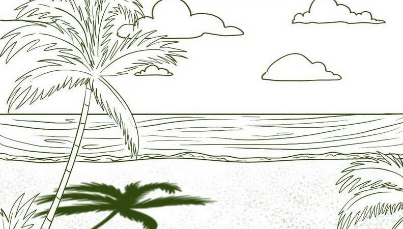 夏威夷海岛简笔画简笔画gif搞笑图片