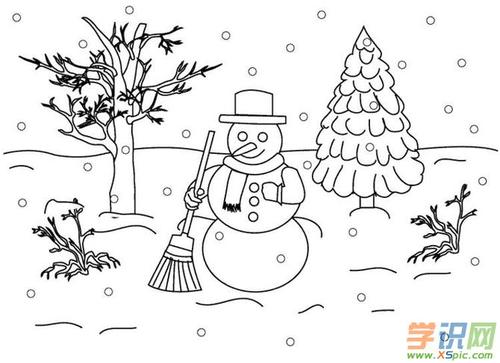 大雪简笔画简笔画gif搞笑图片