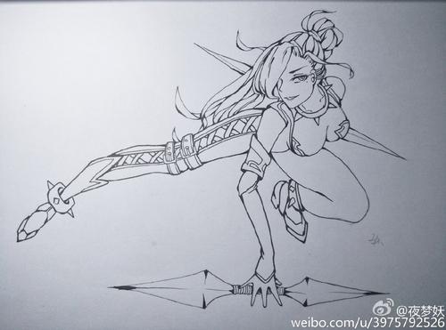 王者荣耀_阿珂_简笔画简笔画gif搞笑图片