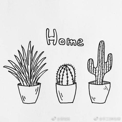 盆栽_简笔画简笔画gif搞笑图片