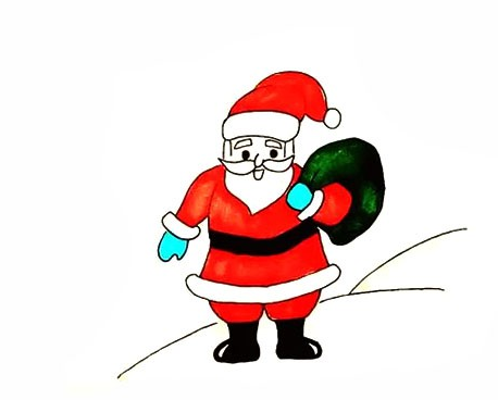 圣诞老人简笔画教程步骤图解简笔画gif搞笑图片