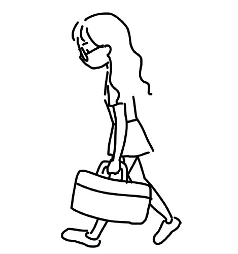 提行李小女孩可爱简笔画图片简笔画gif搞笑图片