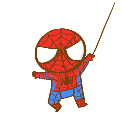 漫威角色蜘蛛侠简笔画教程图简笔画gif搞笑图片