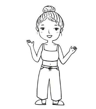 时尚穿搭女孩手账简笔画图片简笔画gif搞笑图片