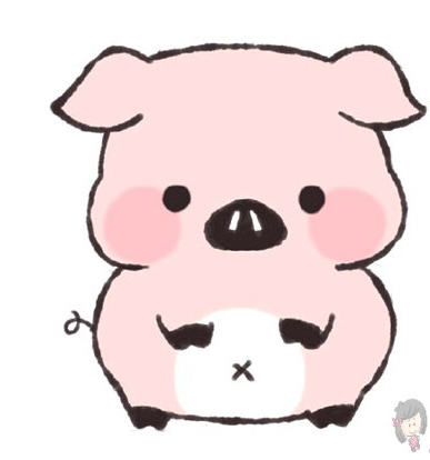 猪动物简笔画步骤画法图简笔画gif搞笑图片