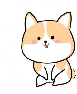 柯基小狗动物简笔画步骤画法图简笔画gif搞笑图片