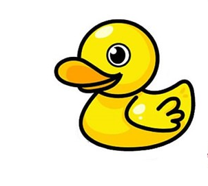 卡通小黄鸭动物简笔画步骤画法简笔画gif搞笑图片