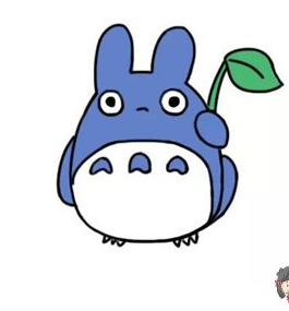 龙猫卡通动漫简笔画步骤画法简笔画gif搞笑图片