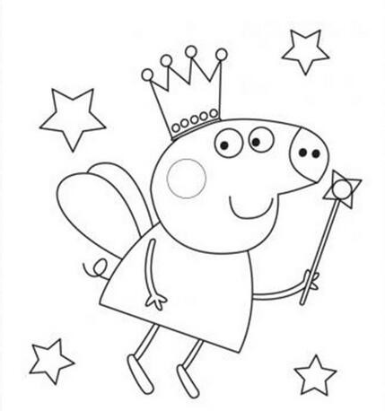 小猪佩奇动画片简笔画步骤画法图简笔画gif搞笑图片