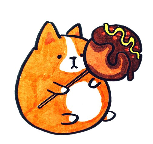 柯基狗动物简笔画微信头像简笔画gif搞笑图片