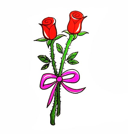 玫瑰花植物简笔画步骤画法图简笔画gif搞笑图片