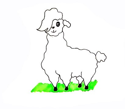 羊驼草泥马动物简笔画步骤画法图简笔画gif搞笑图片