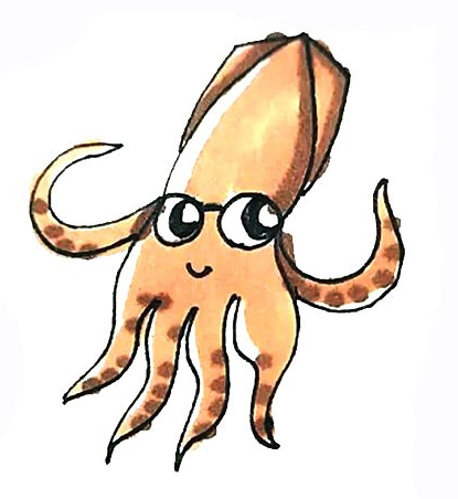 鱿鱼动物简笔画步骤画法图简笔画gif搞笑图片