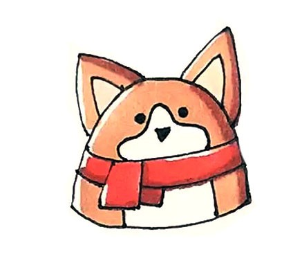 柯基狗动物简笔画步骤画法图简笔画gif搞笑图片