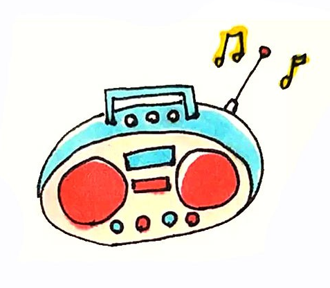 收音机简笔画步骤画法教程图简笔画gif搞笑图片