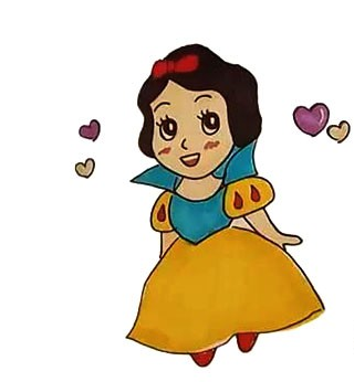 白雪公主卡通简笔画步骤画法图片简笔画gif搞笑图片