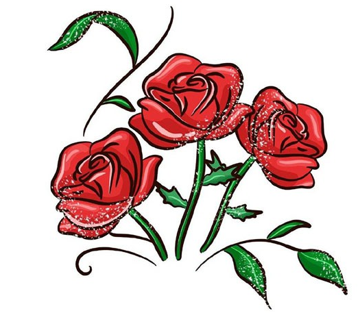 玫瑰花植物简笔画步骤画法图片简笔画gif搞笑图片