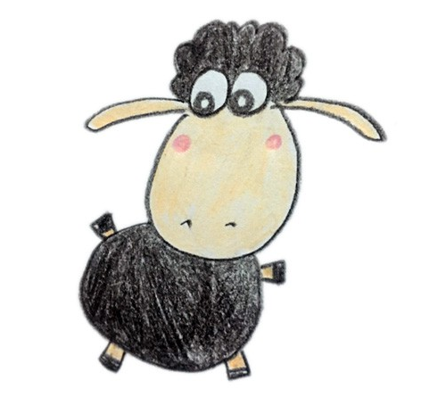 小羊肖恩简笔画步骤画法教程图简笔画gif搞笑图片