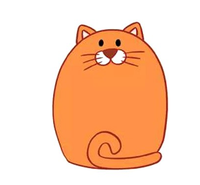 肥猫卡通动物简笔画简笔画gif搞笑图片