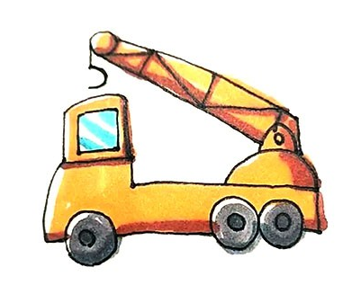 吊车简笔画步骤画法教程图片简笔画gif搞笑图片