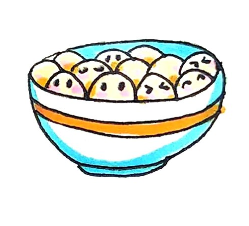 一碗汤圆简笔画步骤画法图简笔画gif搞笑图片