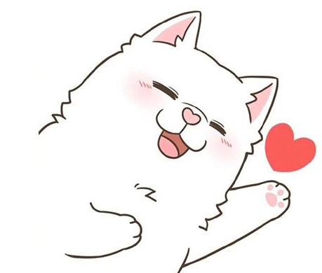可爱的猫比爱心简笔画简笔画gif搞笑图片