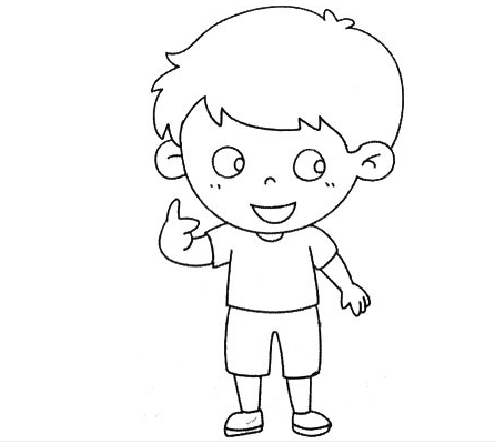 可爱的小男孩简笔画头像简笔画gif搞笑图片
