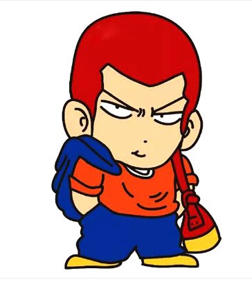 卡通樱木花道简笔画步骤画法图简笔画gif搞笑图片