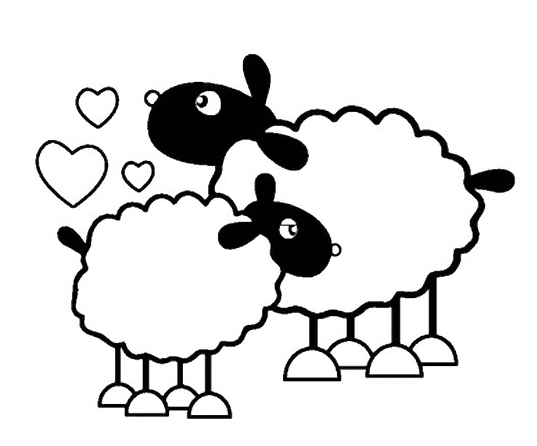 小羊肖恩的简笔画头像图片简笔画gif搞笑图片