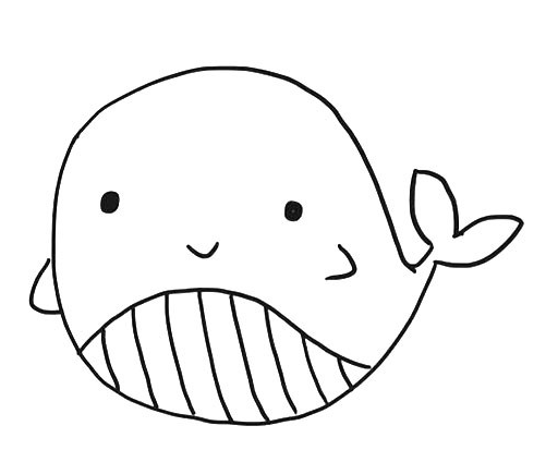 可爱的鲸鱼海豚简笔画头像简笔画gif搞笑图片