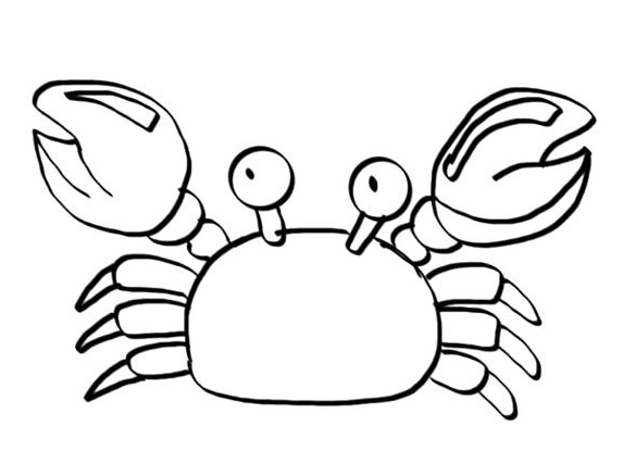 可爱的卡通螃蟹简笔画简笔画gif搞笑图片
