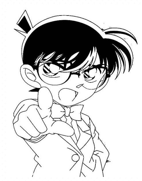 名侦探柯南的简笔画简笔画gif搞笑图片