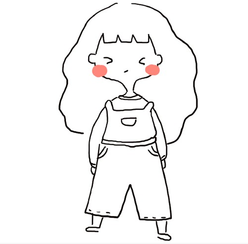 可爱简单的小女孩简笔画简笔画gif搞笑图片