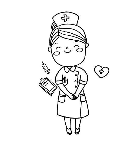 美女护士的简笔画简笔画gif搞笑图片