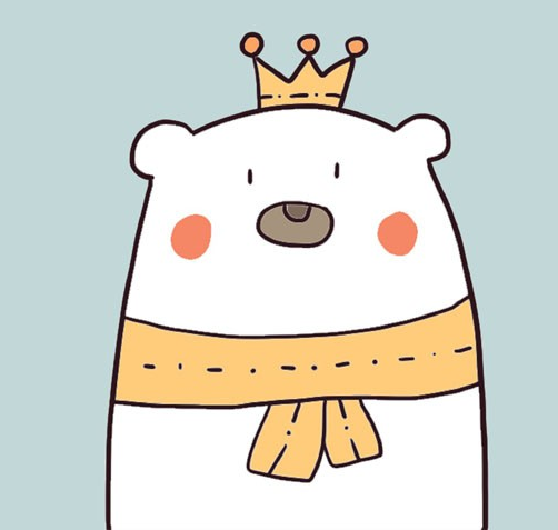 呆萌的北极熊简笔画简笔画gif搞笑图片