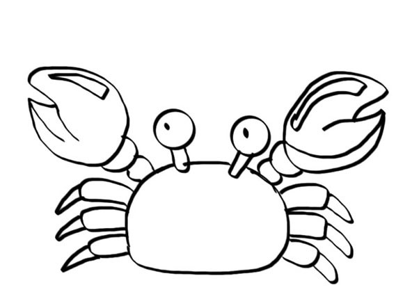 卡通螃蟹的简笔画简笔画gif搞笑图片