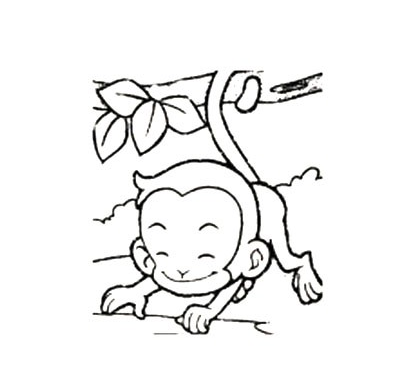 小猴子的简笔画简笔画gif搞笑图片