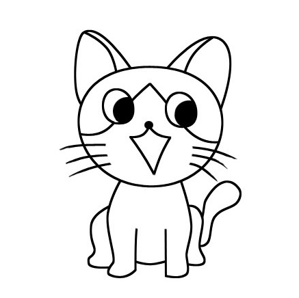 可爱女小猫咪简笔画简笔画gif搞笑图片