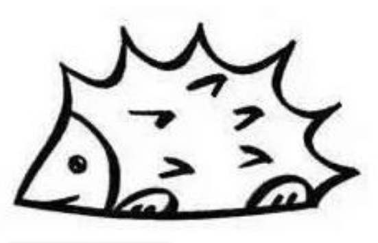 小刺猬的卡通简笔画简笔画gif搞笑图片